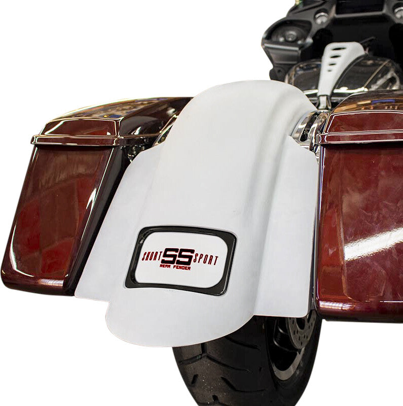 Paul Yaffe Bagger Nation 827-05770 RF-SS-B SWOOP SHORT SPORT REAR FENDER W/BLACK PLATE FRAME