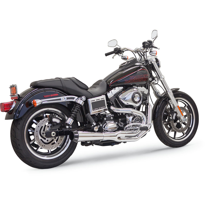 Bassani Xhaust Road Rage II Mega Power 2-Into-1 Exhaust System - 1D32R For Harley Dyna 1991-2017