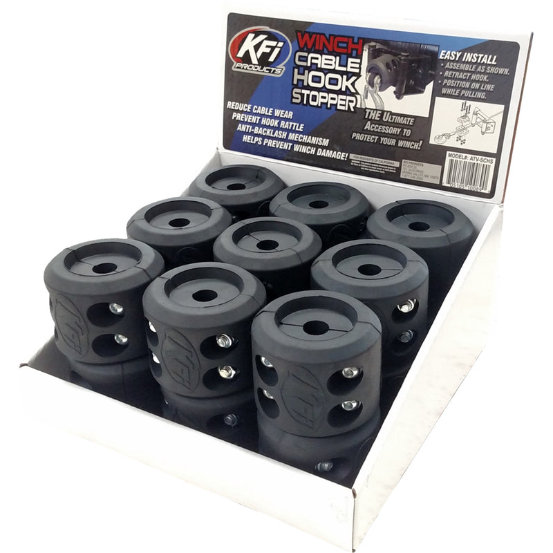 KFI PRODUCTS 4505-1126 BOX-SCHS Winch Hook Stopper Split Cable Hook Stopper - 18 Pack - Counter Top