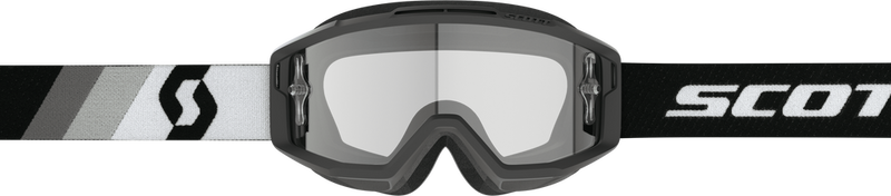 Scott 51-5649 285537-7702113 SPLIT OTG GOGGLE PREM BLK/WHT CLEAR WRKS