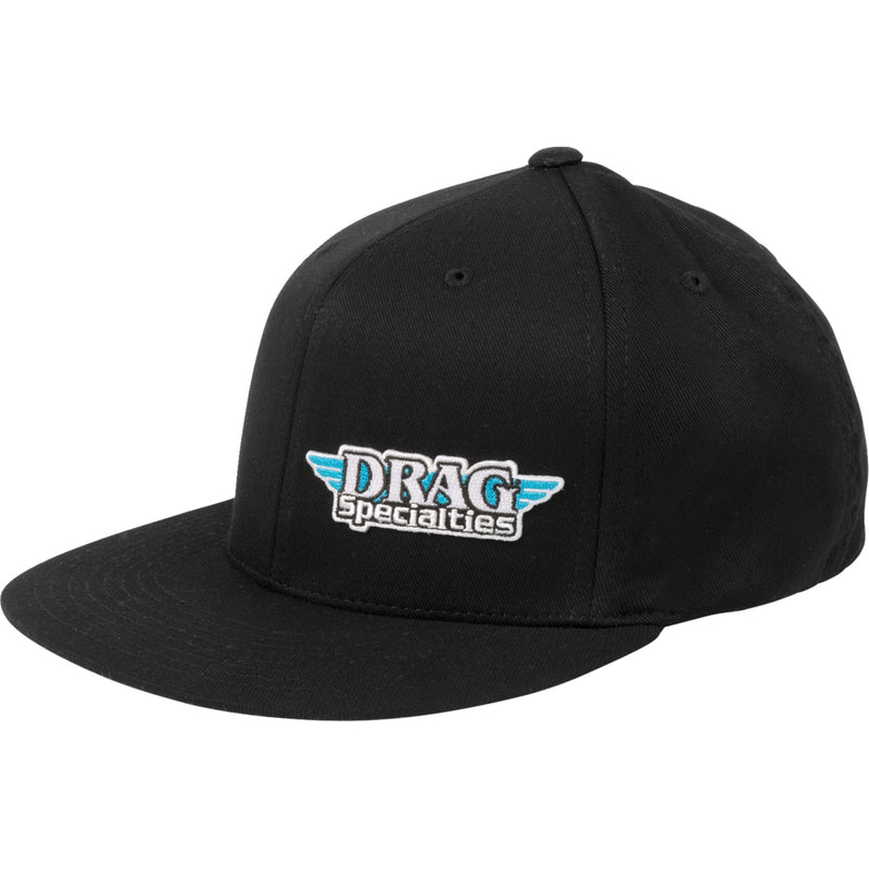 THROTTLE THREADS 2501-2141 DRG23H12BKOR Flat Bill Hat drag specialties  - black