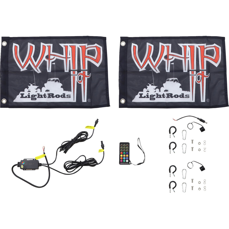 WHIPITLIGHTRODS 2040-2922 SB-RGBR-232 RGB Light Rod 3' Light Rod Whip - Pair - White