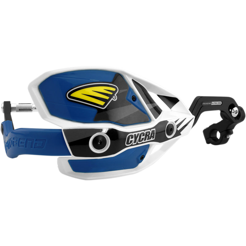 CYCRA 0635-1198 1CYC-7408-88X Ultra Probend CRM Wrap Around Handguards for 1-1/8" Handlebars Handguards - Ultra - Oversized - White/Husqvarna Blue