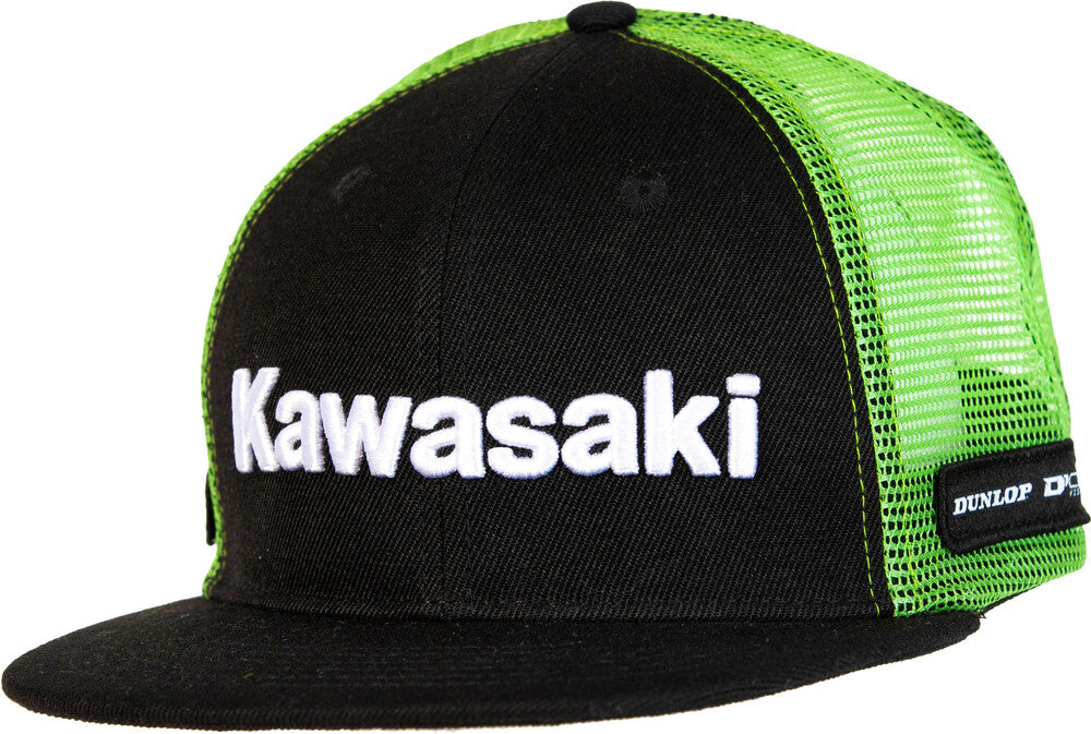 D-cor 862-81119 70-133-1 KAWASAKI HAT LINE SNAPBACK BLACK