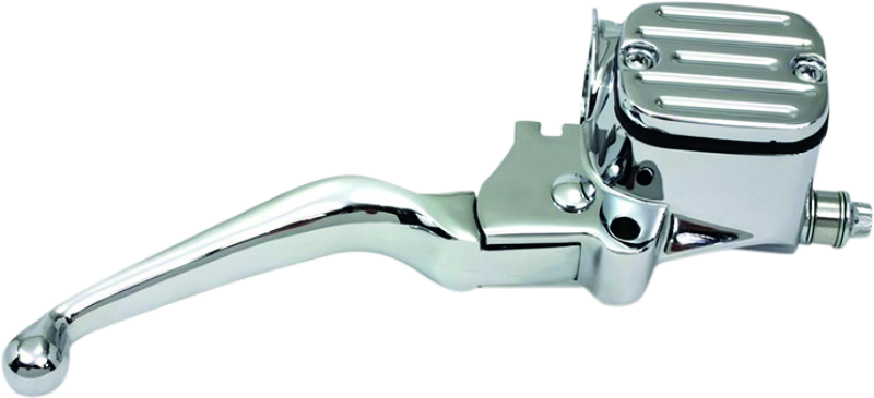 Bikers Choice 489988 Chrome 96-07 FL 96-10 ST Dyna 96-03 XL 9/16 Bore Chopped Handlebar Master Cylinder - Photo - Primary