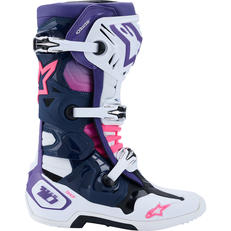 ALPINESTARS Tech 10 Boots White/Violet/Navy/Pink - Fluorescent US / EU