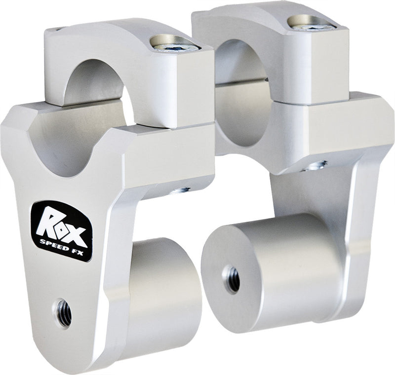 Rox Pivoting Bar Riser 2" Silver - 1R-P13R-2125 BMW 1200 / 1200 Adventure / R1200GS / R1200GS Adventure 2013-2019