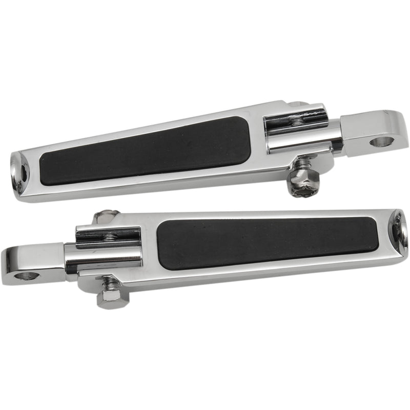 DRAG SPECIALTIES 1904-6453 Footpegs with Rubber Inlay Straight Male Mount Footpegs