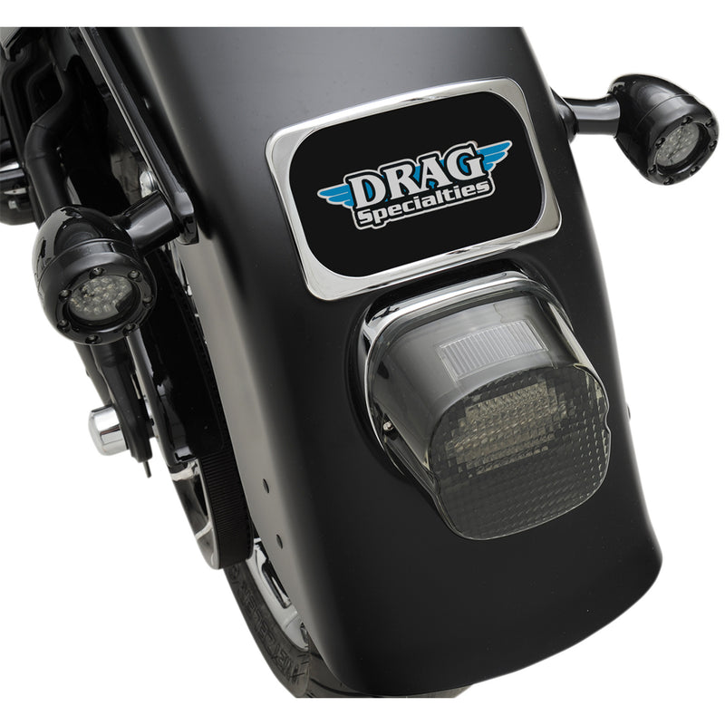 DRAG SPECIALTIES 7807-0114 Small Radius Three-Bolt Style License Plate Mount Assembly License Plate Mount - 3 Hole - Chrome