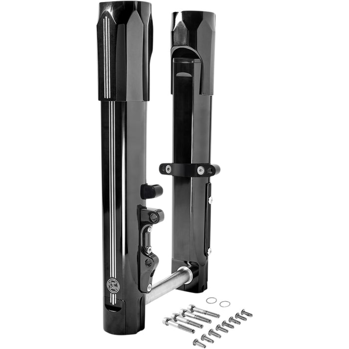 PERFORMANCE MACHINE (PM) 0403-0173 0208-2174-BM Phatour 180 Front Wide Tire Kit Fork Legs - Contrast Cut - Lower - Single Disc