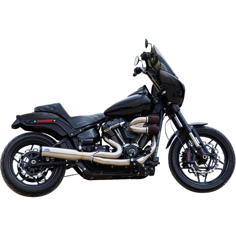 S&S Cycle Qualifier 2-Into-1 Exhaust System - 550-1105 For Harley Softail 2018-2024