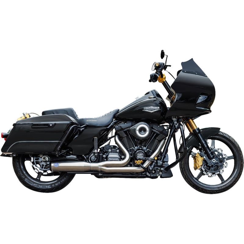 S&S Cycle Qualifier 2-Into-1 Exhaust System - 550-1107 For Harley Touring 2017-2023