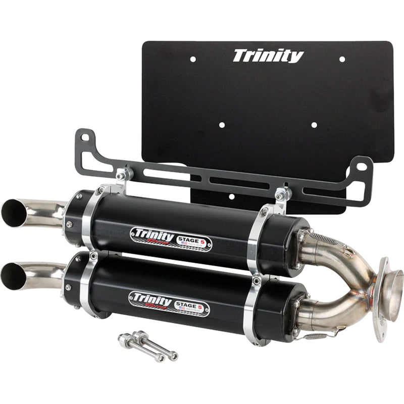 TRINITY RACING 1831-1094 TR-4193S-BK Slip-On Muffler black - dual - xpedition