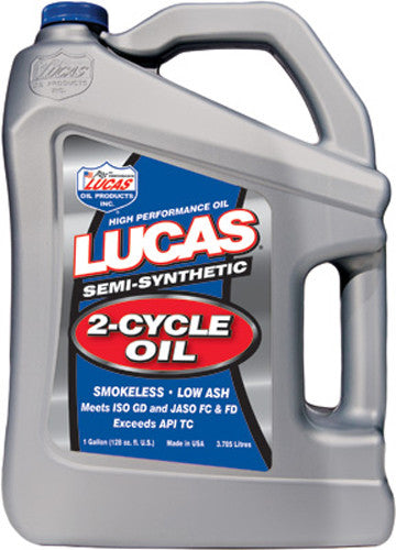 Lucas Semi-Synthetic OIL 2T 1GAL - 10115 For Ski-Doo Snowmobiles 2002-2019 | Husqvarna Dirt Bikes 2003-2018 | Kawasaki Dirt Bikes 2002-2018