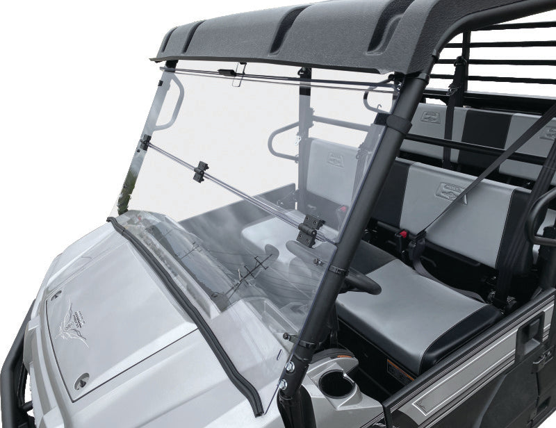 QuadBoss 375787 16-22 Kawasaki KAF820 Mule Pro-dx Windbreak Folding Windshield - Photo - Primary