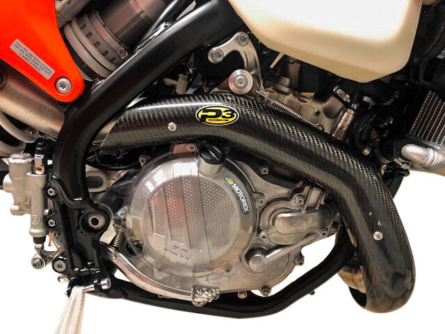 P3 Heat Shields Carbon Fiber - 201170 For Husqvarna Dirt Bikes 2020-2023 | KTM EXC-F 450 / EXC-F 500 / XCF 500 / XCF 450 2020-2023
