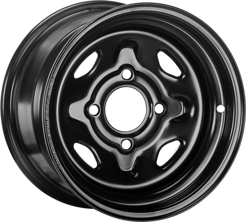 Sedona 570-9005 570-9005 SEDONA STEEL 12X7 4/110 4+3 BLK FRONT/REAR
