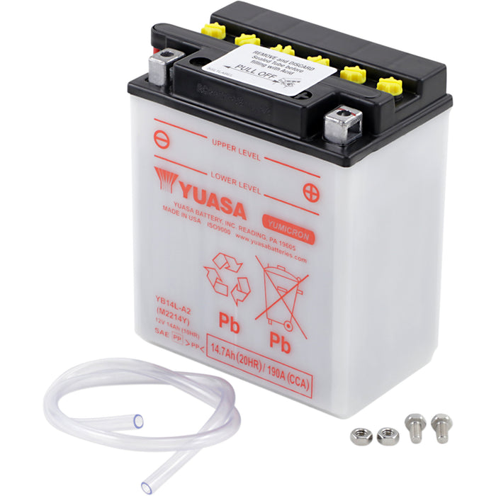 YUASA YB14L-A2 YUAM2214YIND Conventional Battery — 12 V Battery - YB14L-A2