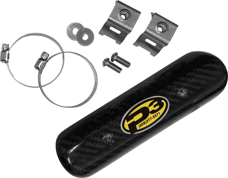 P3 Heat Shield Carbon Fiber 5" Universal - 200005 Honda CRF125F 2019-2025