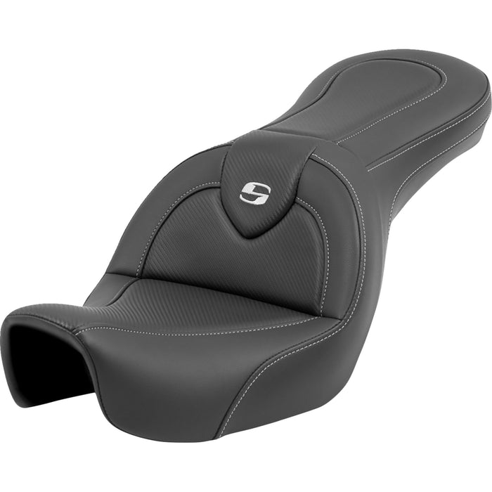 SADDLEMEN 0803-0707 806-04-185 Roadsofa™ Carbon Fiber Seat without Backrest - FXD '06-'17