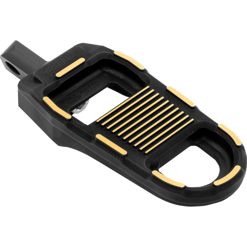 DRAG SPECIALTIES 1620-2784 Footpegs adjustable  - black/gold