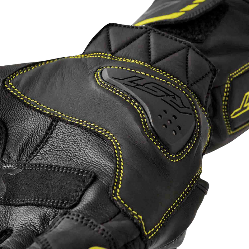 Rst 556-3650312 103650F.YEL-12 S1 GLOVE BLK/FLO-YEL LEATHER 2XL
