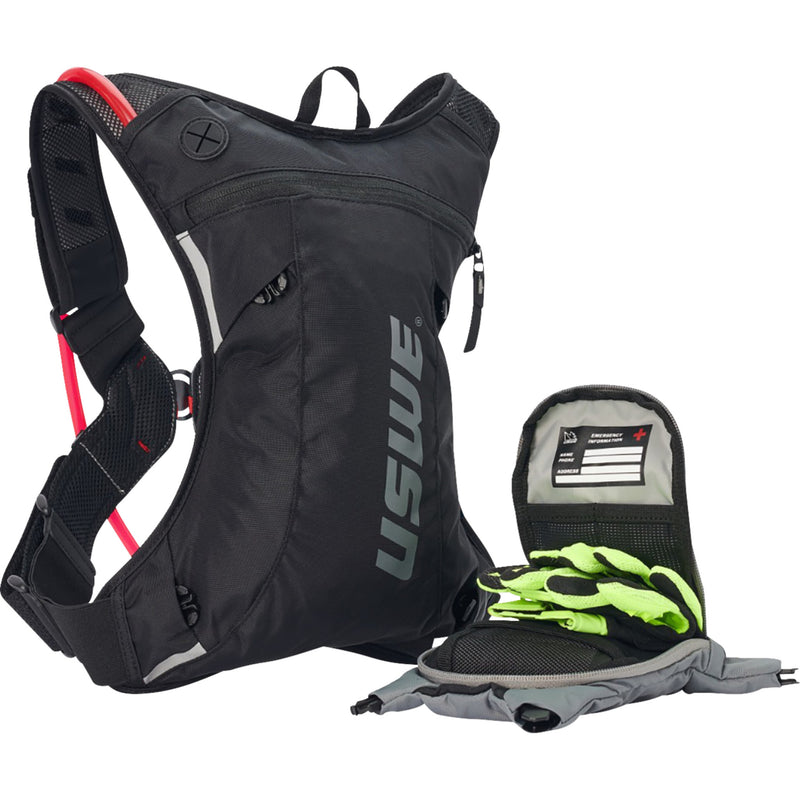 USWE 3519-0106 2033401 Moto Hydro 3L Hydration Pack Moto Hydration Pack - 3L - Carbon Black/Gray