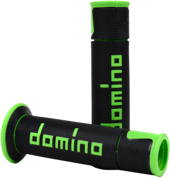 Domino Racing 58-2281 A45041C4044B7-0 A450 ROAD RACING GRIPS GREEN/BLACK PAIR