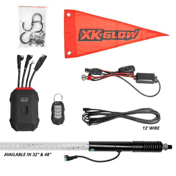 Xk Glow 653-0219 MX-WHIPB-STA XKMAX RGBW WHIP KIT 1 PC 48 IN.