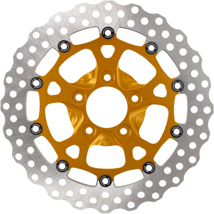 PERFORMANCE MACHINE (PM) 1710-3933 0133-1806S-G Two-Piece Brake Rotor - Dominator Rotor - Front - 11.8" - Gold