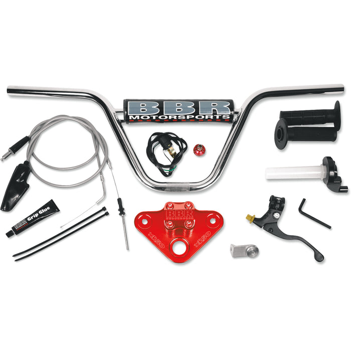 BBR MOTORSPORTS 0602-0119 510-HXR-5041 Handlebar/Riser Kit Risers w/ Handlebar - XR/CRF50 - Red