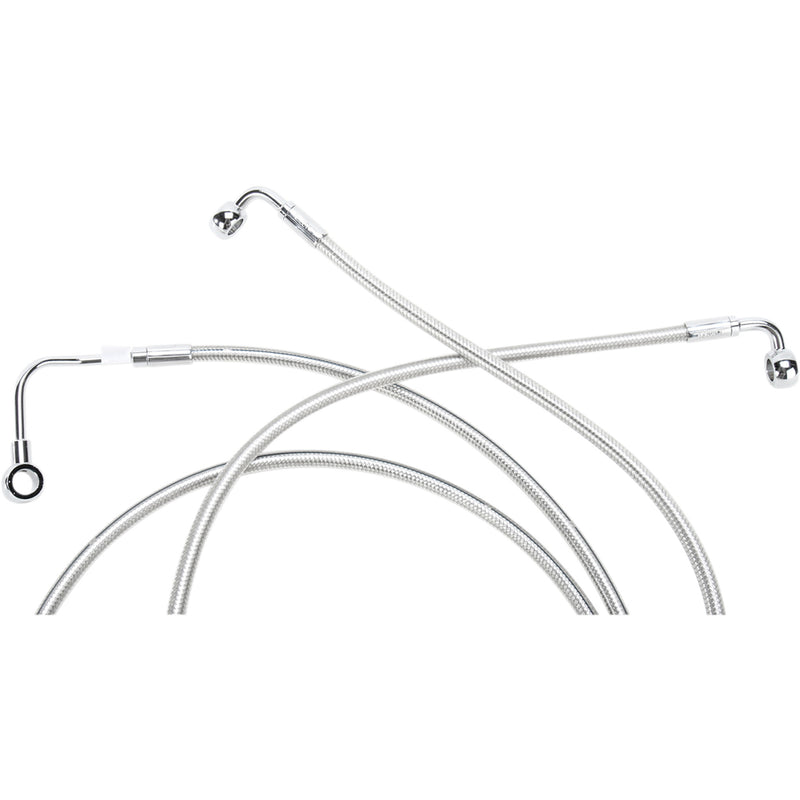 Magnum Shielding Designer Series Front Lower Brake Line Kit Polished Stainless - 57010 For Harley Touring 2008-2013