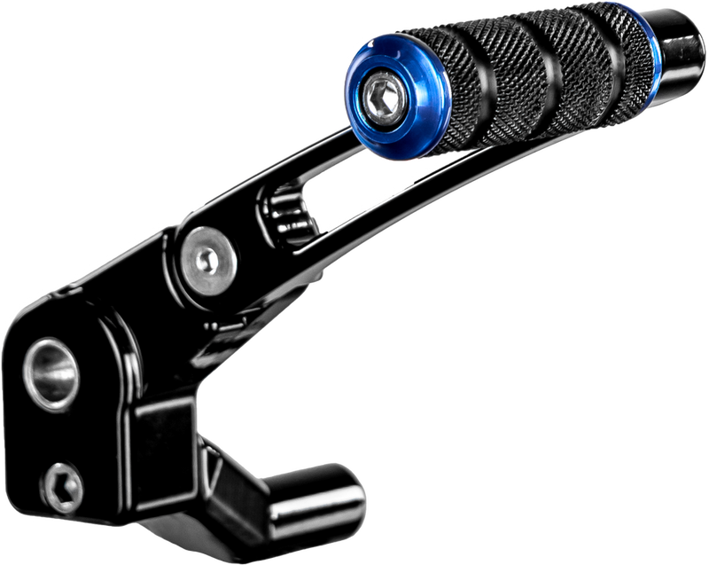 Santoro Fabworx SF30030 Just THE TIP ADJ BRK ARM Black W TOE PEG Black For Harley Touring 2015-2026
