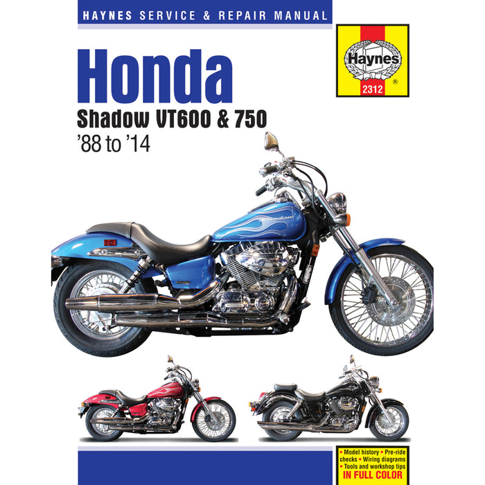 HAYNES HM2312 M2312 Motorcycle Repair Manual — Honda, Motorcycle Manual - Honda VT600 & VT750