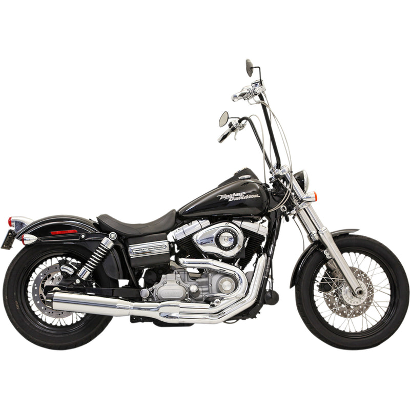 Bassani Xhaust Road Rage II B1 Power 2-Into-1 Exhaust System - 1D18R For Harley Dyna 1991-2017