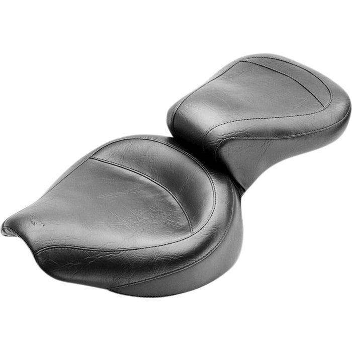 MUSTANG 0805-0054 75734 Vintage Style Seat - Wide - Smooth - Black - FX/FL