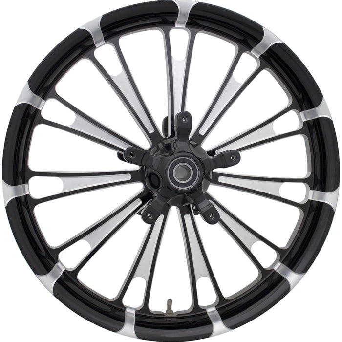 COASTAL MOTO 0201-2417 FUL-233-BC-ABST Fuel Moto Forged Aluminum Wheel - Front - Dual Disc/with ABS - Black Cut - 23x3.75 - FL