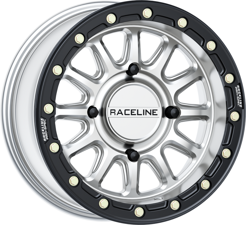 Raceline Wheels 570-2134 A14SB-57056+10 ALPHA HYPER WHEEL 4/156 HYPER SILVER/BLK 15X7 (+10MM)