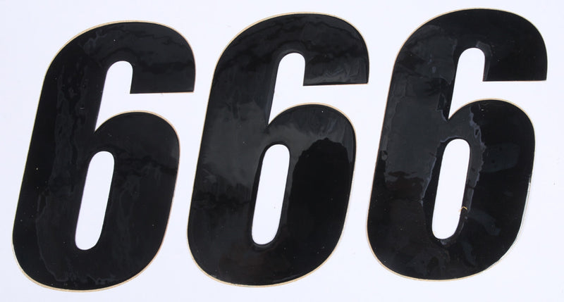 D'cor Visuals D-Cor Number 6 Black 6" 3/PK - 45-26-6