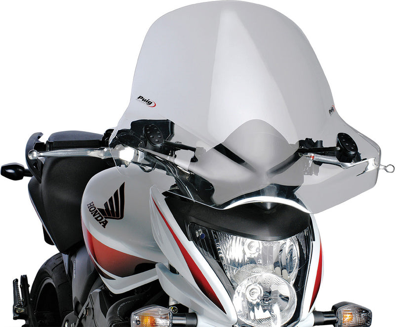 Puig Hi-Tech Parts Windscreen Touring II Bar Mount Clear - 5267W For Ducati Motorcycles 2008-2020 | MV Agusta Brutale 2010-2020