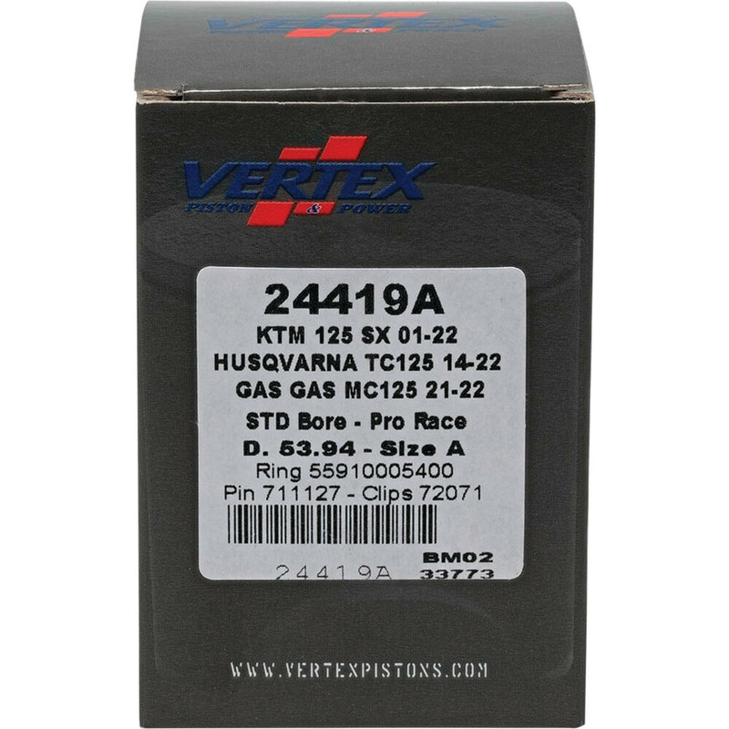 Vertex Piston Kit Forged PRO Race 53.94/Standard GAS - 24419A For KTM SX 125 / XC 125 2001-2024 | Husqvarna TC 125 2014-2024