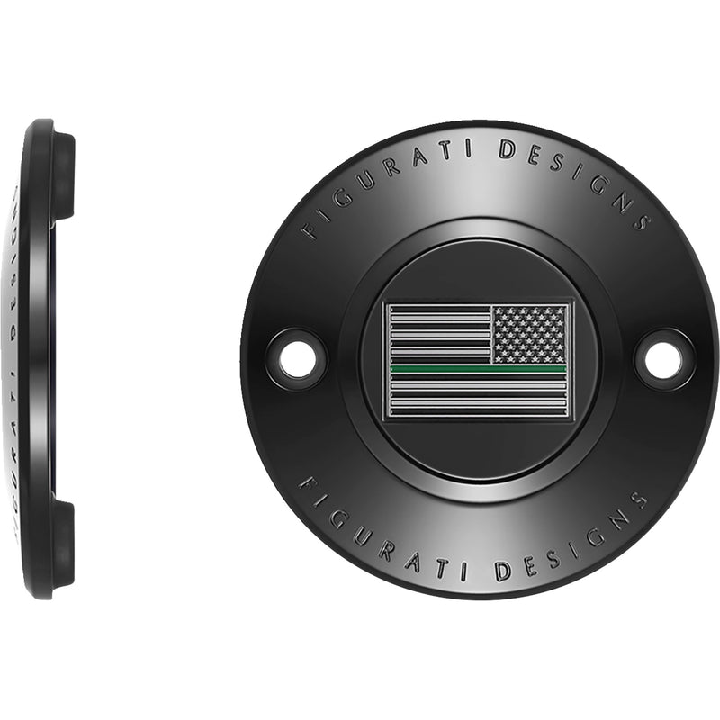 Figurati Designs Cover - FD72-TC-2H-BLK For Harley Motorcycles 2017-2022