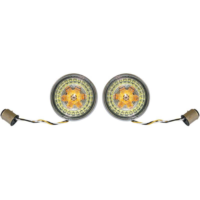 Custom Dynamics Bullet Bezel Turn Signal Assembly - PB-BB-AW-1157CS For Harley Motorcycles 2000-2025