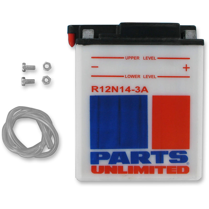 Parts Unlimited Battery - R12N14-3A For Yamaha Motorcycles 1973-1983 | Triumph Motorcycles 1990-2004