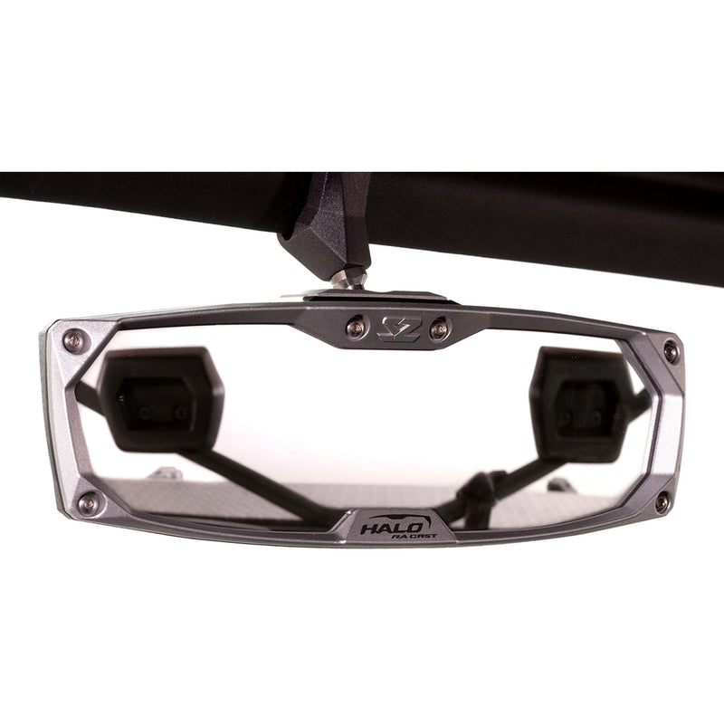 SEIZMIK 0640-1403 56-18025 Halo R Rear View Mirror with Cast Aluminum Bezel Mirror - Halo R - Rear View - Rectangle - Silver - 1.875"/2" ROPS - Honda/Kawasaki