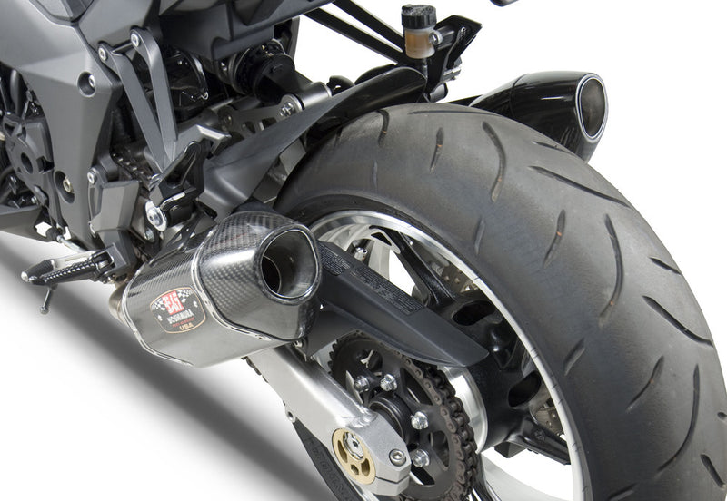 Yoshimura Exhaust Street R-77 Slip-ON SS-CF-CF Dual - 1412202 Kawasaki 1000 2010-2013