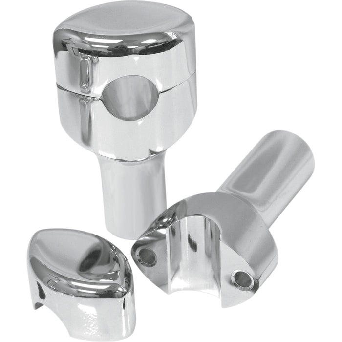 LA CHOPPERS 0602-0502 LA-7406-03 Hefty Handlebar Riser for 1-1/4" Handlebars Risers - Hefty Smooth - 3" - Chrome