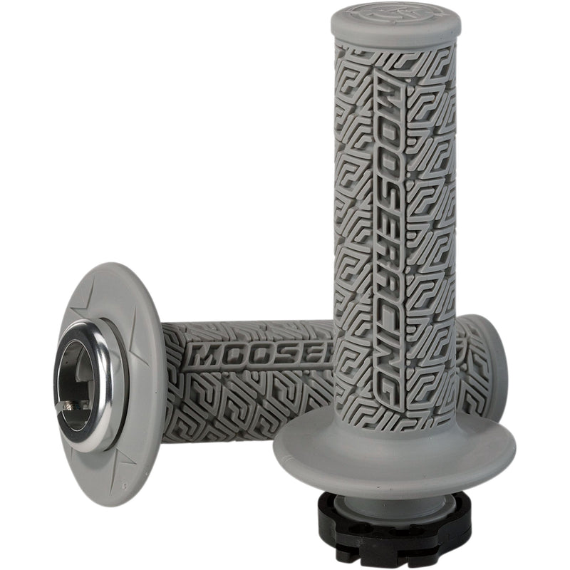 MOOSE OFFROAD 0630-2540 B36MRG-S 36 Series Clamp-On Grips Grips - Lock-On - Gray/Silver