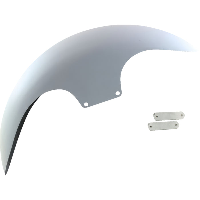 PAUL YAFFE BAGGER NATION 1401-0956 PYO:CAFE-19-14L-S-C Super-Lite Cafe Front Fender for OEM Wheels - 19" - Satin Adaptors