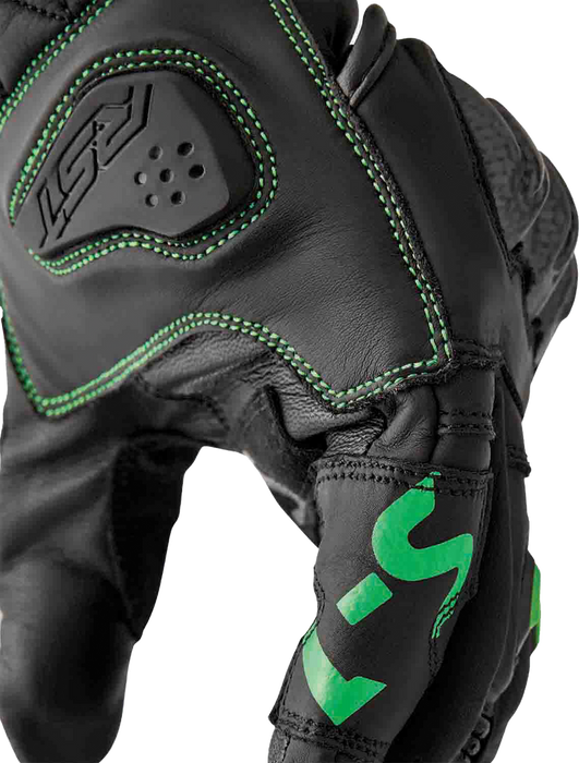 Rst 556-3650209 103650F.GRN-09 S1 GLOVE BLK/FLO-GREEN LEATHER MD